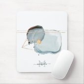Abstraktes Monogramm für die Aquarellfarbe Mousepad (Mit Mouse)