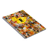 Abstraktes Monogramm, gelb-orange Notizblock (Rechte Seite)