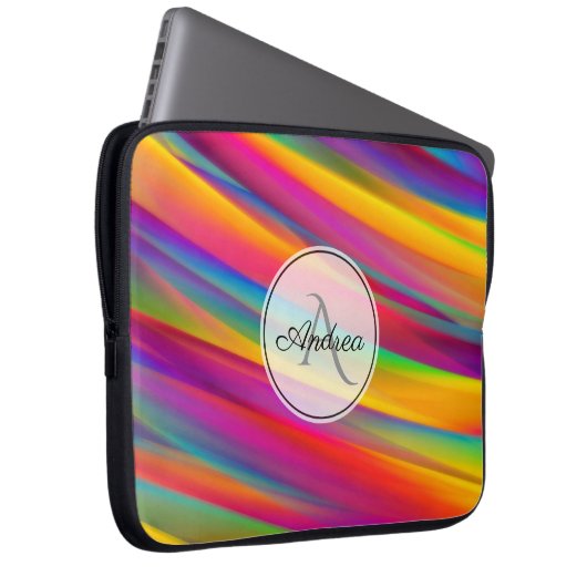 Abstraktes Monogramm Laptopschutzhülle (Vorne Rechts)