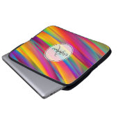 Abstraktes Monogramm Laptopschutzhülle (Vorne Knopf)