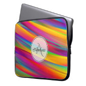 Abstraktes Monogramm Laptopschutzhülle (Vorderseite Links)