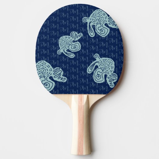 Abstraktes Monogramm-Muster Tischtennis Schläger (Vorderseite)