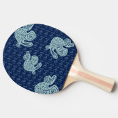 Abstraktes Monogramm-Muster Tischtennis Schläger (Seitenansicht)