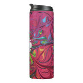 ABSTRAKTES Monogramm-PINK für die FLÜCHTLINGSSTÄRK Thermosbecher (Nach rechts gedreht)