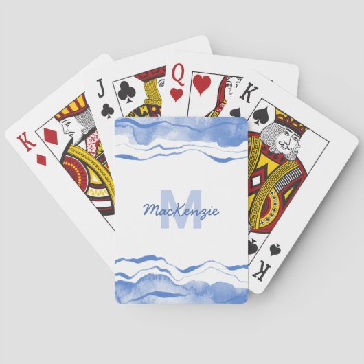 Abstraktes Monogramm Spielkarten (Rückseite)