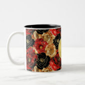 Abstraktes Monogramm Zweifarbige Tasse (Links)