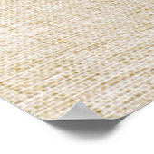 Abstraktes Monstera Wasserfarbe bei Wäsche Leinwan Poster (Ecke)