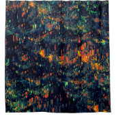 Abstraktes Mosaik eines vertriebenen Lagerfeuers a Duschvorhang (Vorderseite)