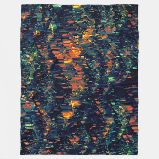 Abstraktes Mosaik eines vertriebenen Lagerfeuers a Fleecedecke (Vorderseite)