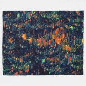 Abstraktes Mosaik eines vertriebenen Lagerfeuers a Fleecedecke (Vorderseite (Horizontal))