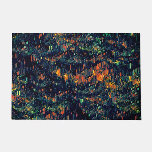 Abstraktes Mosaik eines vertriebenen Lagerfeuers a Fußmatte (Vorderseite)