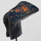 Abstraktes Mosaik eines vertriebenen Lagerfeuers a Golf Headcover (3/4 Vorderseite)