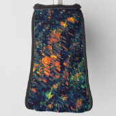 Abstraktes Mosaik eines vertriebenen Lagerfeuers a Golf Headcover (Rotieren 90)