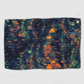 Abstraktes Mosaik eines vertriebenen Lagerfeuers a Golfhandtuch (Horizontal)