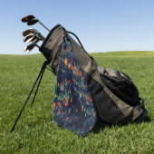 Abstraktes Mosaik eines vertriebenen Lagerfeuers a Golfhandtuch (Gras)