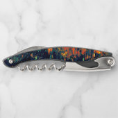 Abstraktes Mosaik eines vertriebenen Lagerfeuers a Kellnermesser (Rückseite)