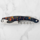 Abstraktes Mosaik eines vertriebenen Lagerfeuers a Kellnermesser (Vorderseite)