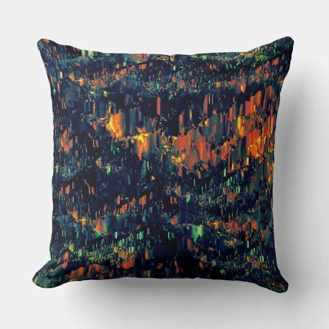 Abstraktes Mosaik eines vertriebenen Lagerfeuers a Kissen (Vorderseite)