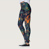 Abstraktes Mosaik eines vertriebenen Lagerfeuers a Leggings (Links)
