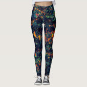 Abstraktes Mosaik eines vertriebenen Lagerfeuers a Leggings (Vorderseite)