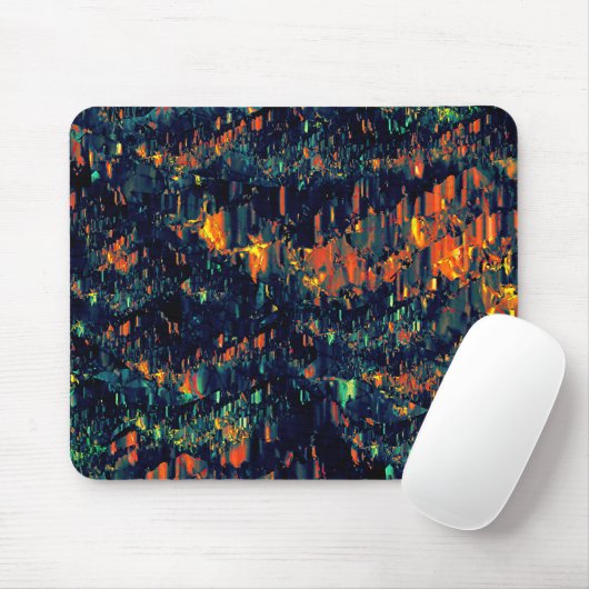 Abstraktes Mosaik eines vertriebenen Lagerfeuers a Mousepad (Mit Mouse)