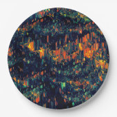 Abstraktes Mosaik eines vertriebenen Lagerfeuers a Pappteller (Vorderseite)