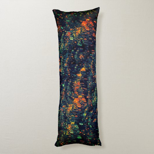 Abstraktes Mosaik eines vertriebenen Lagerfeuers a Seitenschläferkissen (Rückseite (Vertikal))