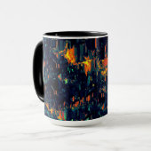 Abstraktes Mosaik eines vertriebenen Lagerfeuers a Tasse (Vorderseite Links)