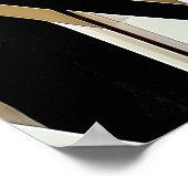 Abstraktes Mosaik Gold und Neutral Poster (Ecke)