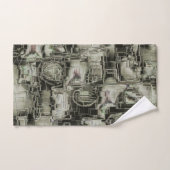 Abstraktes Mosaik in Grautönen Badhandtuch Set (Handtuch)