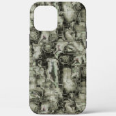 Abstraktes Mosaik in Grautönen Case-Mate iPhone Hülle (Rückseite)