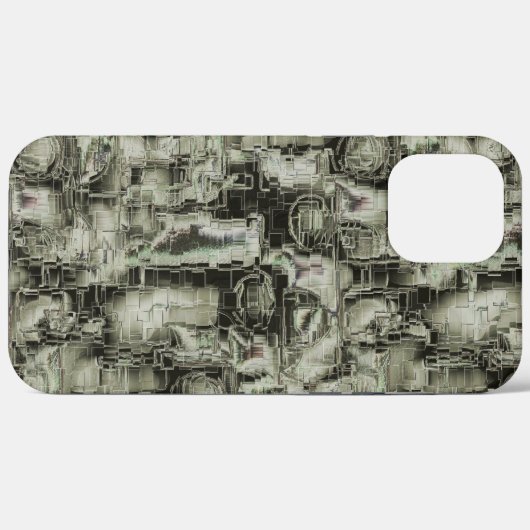 Abstraktes Mosaik in Grautönen Case-Mate iPhone Hülle (Rückseite (Horizontal))