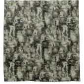 Abstraktes Mosaik in Grautönen Duschvorhang (Vorderseite)