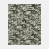 Abstraktes Mosaik in Grautönen Fleecedecke (Vorderseite)