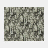 Abstraktes Mosaik in Grautönen Fleecedecke (Vorderseite (Horizontal))