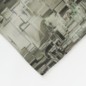 Abstraktes Mosaik in Grautönen Fleecedecke (Ecke)