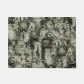 Abstraktes Mosaik in Grautönen Fußmatte (Vorderseite)