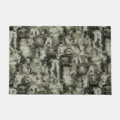 Abstraktes Mosaik in Grautönen Fußmatte (Vorderseite)