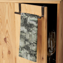 Abstraktes Mosaik in Grautönen Geschirrtuch