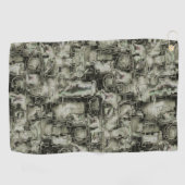 Abstraktes Mosaik in Grautönen Golfhandtuch (Horizontal)
