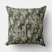 Abstraktes Mosaik in Grautönen Kissen (Vorderseite)