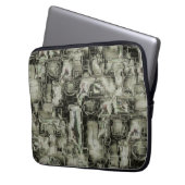 Abstraktes Mosaik in Grautönen Laptopschutzhülle (Vorderseite Links)