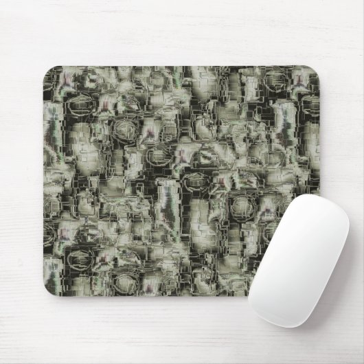 Abstraktes Mosaik in Grautönen Mousepad (Mit Mouse)