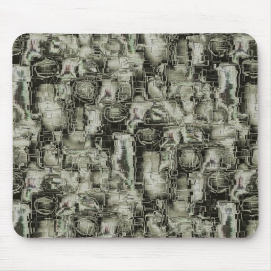 Abstraktes Mosaik in Grautönen Mousepad (Vorne)