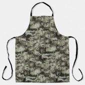 Abstraktes Mosaik in Grautönen Schürze (Vorderseite)