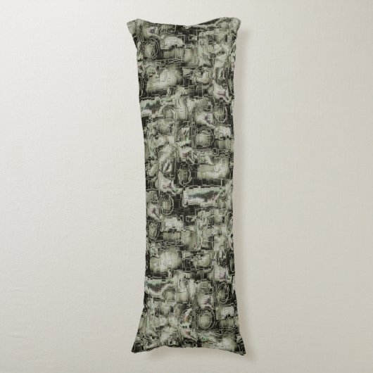 Abstraktes Mosaik in Grautönen Seitenschläferkissen (Vorderseite Vertikal)