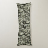 Abstraktes Mosaik in Grautönen Seitenschläferkissen (Rückseite (Vertikal))