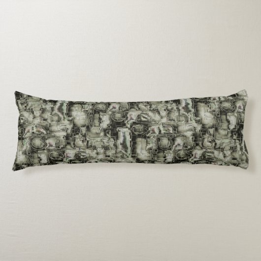 Abstraktes Mosaik in Grautönen Seitenschläferkissen (Vorderseite)