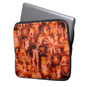 Abstraktes Mosaik in Korallentönen Laptopschutzhülle (Vorderseite Links)