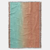 Abstraktes Mosaik in Meeresgrün und Orange Decke (Vorderseite Vertikal)